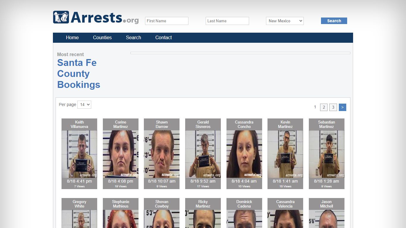 Santa Fe County Arrests and Inmate Search